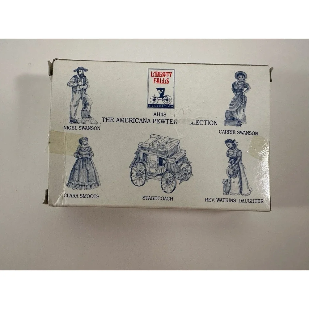 The Americana Pewter Collection AH48 HO Liberty Falls Stagecoach & Figures Set